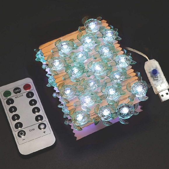 UO Sea Turtle Remote LED fairy String Lights - Picture 5 of 8
